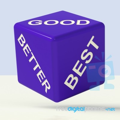 Good Better Best Dice Stock Image