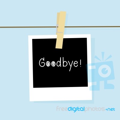 Good Bye Card Stock Image