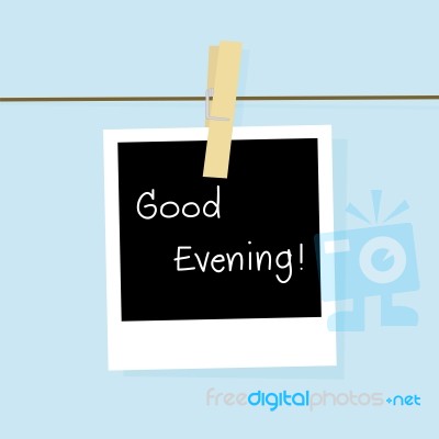 Good Evening Card Stock Image