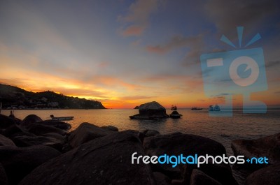 Good Morning Koh Tao Stock Photo