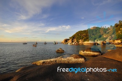 Good Morning Koh Tao Stock Photo