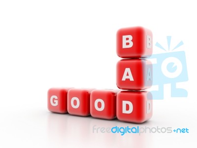 Good Versus Bad Stock Image