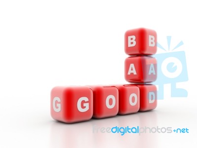 Good Versus Bad Stock Image