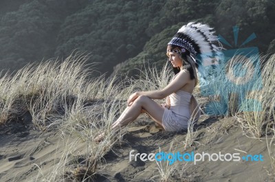 Gorgeous Indian Chief Stock Photo