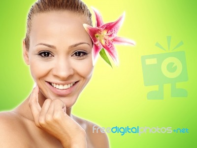 Gorgeous Pretty Spa Woman Stock Photo