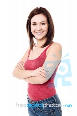 Gorgeous Young Girl Posing In Style Stock Photo