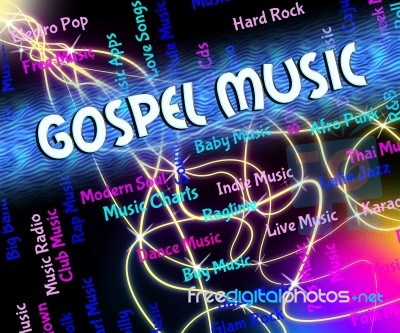 Gospel Music Shows Christian Teaching And Audio Stock Image