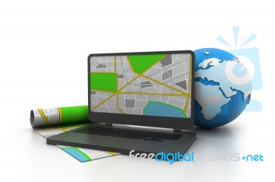 Gps Navigation System Stock Image