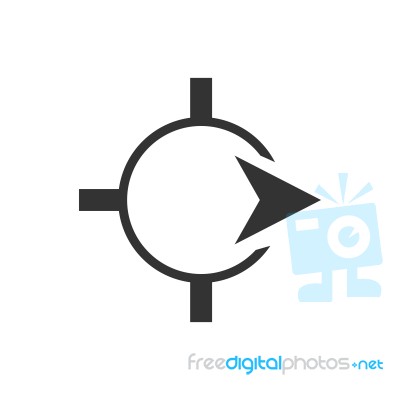 Gps Point Icon  Illustration On White Background Stock Image