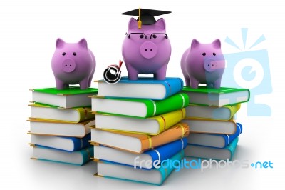 Graduate Piggy Banks Stock Image