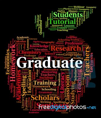 Graduate Word Indicating Masters Words And Ceremony Stock Image