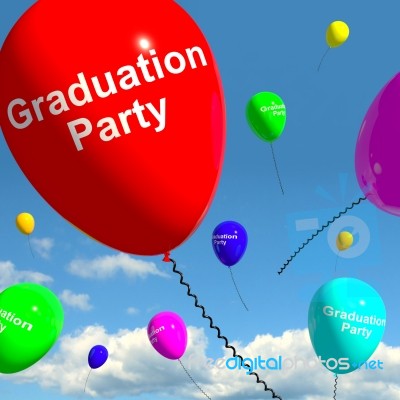 Graduation Party Balloons Stock Image