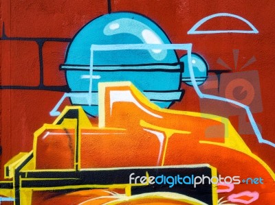 Graffiti On A Wall In Bordeaux Stock Photo