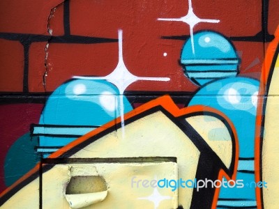 Graffiti On A Wall In Bordeaux Stock Photo