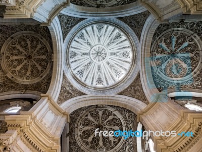 Granada, Andalucia/spain - May 7 : Ceiling Of Iglesia Del Sagrar… Stock Photo