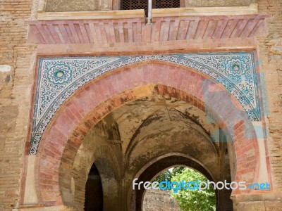 Granada, Andalucia/spain - May 7 : Entrance Arch At The Alhambra… Stock Photo