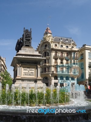 Granada, Andalucia/spain - May 7 : Monument To Ferdinand And Isa… Stock Photo