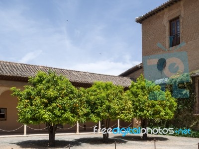 Granada, Andalucia/spain - May 7 : Part Of The Alhambra  Palace Stock Photo