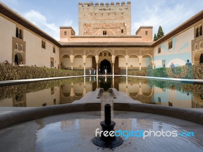 Granada, Andalucia/spain - May 7 : Part Of The Alhambra  Palace Stock Photo