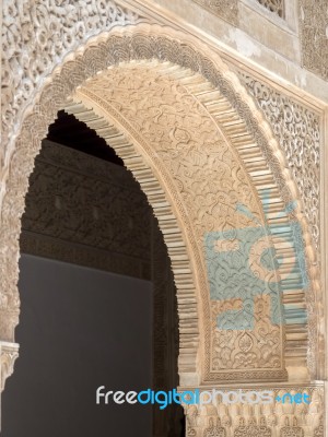 Granada, Andalucia/spain - May 7 : Part Of The Alhambra  Palace Stock Photo