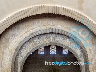 Granada, Andalucia/spain - May 7 : Part Of The Alhambra  Palace Stock Photo