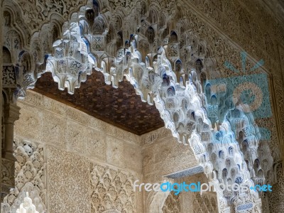 Granada, Andalucia/spain - May 7 : Part Of The Alhambra  Palace Stock Photo