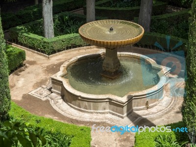 Granada, Andalucia/spain - May 7 : Part Of The Alhambra  Palace Stock Photo