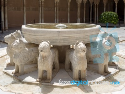 Granada, Andalucia/spain - May 7 : Part Of The Alhambra  Palace Stock Photo