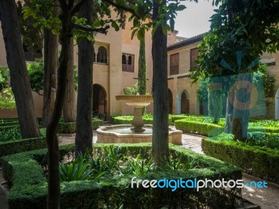 Granada, Andalucia/spain - May 7 : Part Of The Alhambra Palace I… Stock Photo