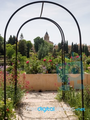 Granada, Andalucia/spain - May 7 : View From The Alhambra Palace… Stock Photo