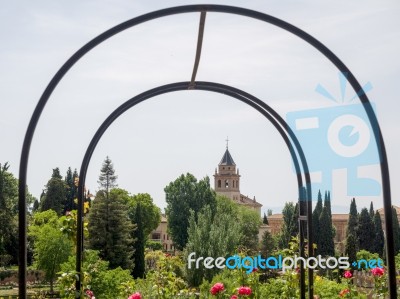 Granada, Andalucia/spain - May 7 : View From The Alhambra Palace… Stock Photo