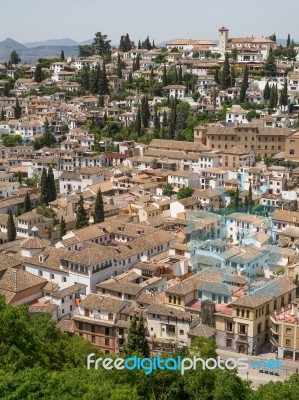 Granada, Andalucia/spain - May 7 : View Of Granada In Andalucia Stock Photo