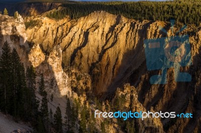 Grand Canyon Of Yellowstone Stock Photo