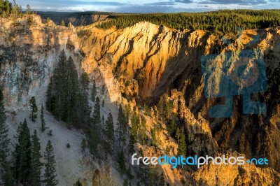 Grand Canyon Of Yellowstone Stock Photo