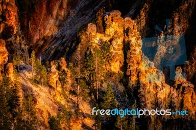 Grand Canyon Of Yellowstone Stock Photo