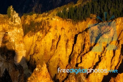 Grand Canyon Of Yellowstone Stock Photo