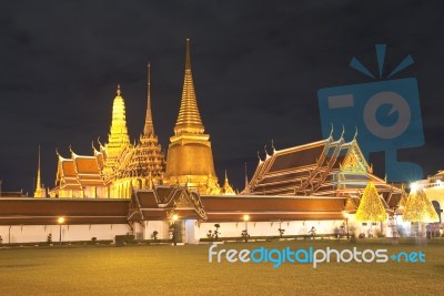 Grand Palace At Night Stock Photo