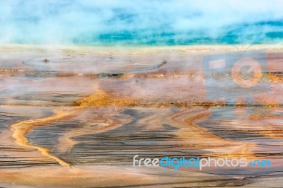 Grand Prismatic Spring Stock Photo