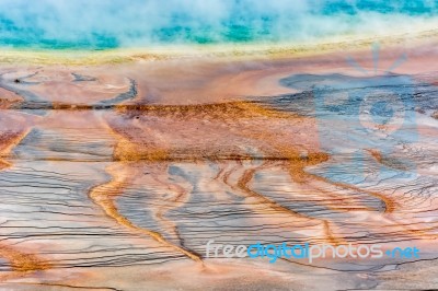 Grand Prismatic Spring Stock Photo