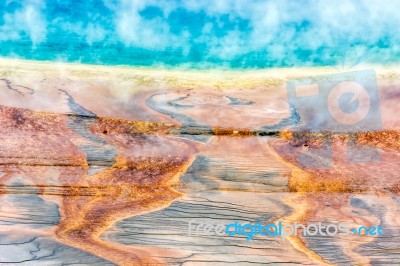 Grand Prismatic Spring Stock Photo