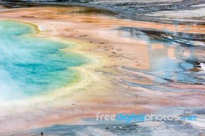 Grand Prismatic Spring Stock Photo