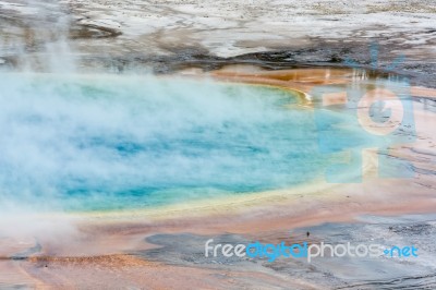 Grand Prismatic Spring Stock Photo