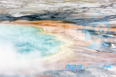 Grand Prismatic Spring Stock Photo