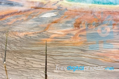 Grand Prismatic Spring Stock Photo