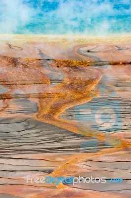 Grand Prismatic Spring Stock Photo