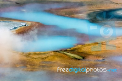 Grand Prismatic Spring Stock Photo