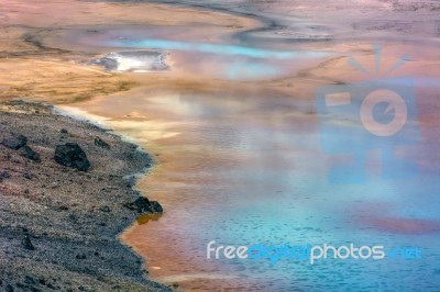 Grand Prismatic Spring Stock Photo