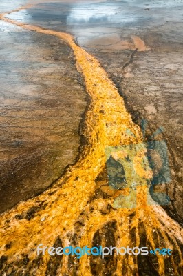 Grand Prismatic Spring Stock Photo