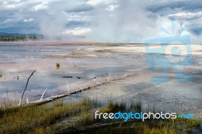 Grand Prismatic Spring Stock Photo