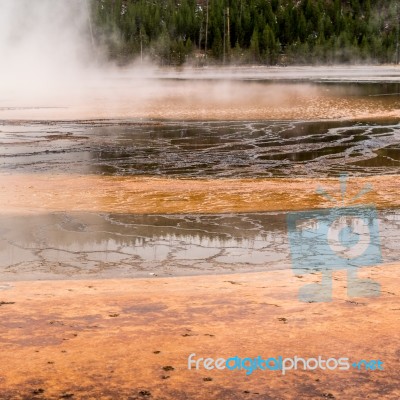 Grand Prismatic Spring Stock Photo